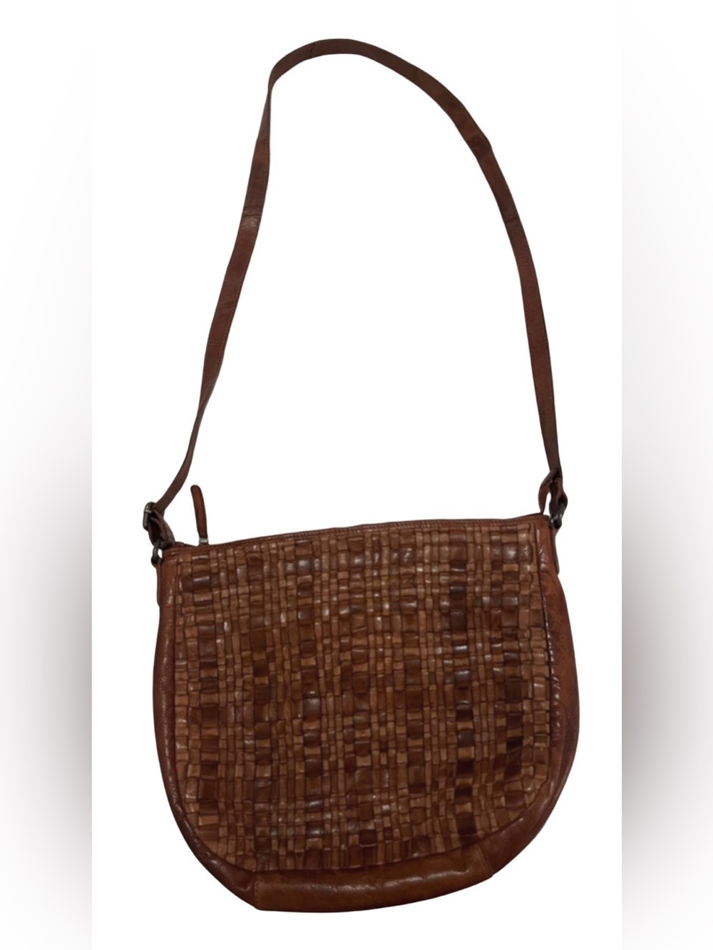 Vilenca Holland leather woven handbag purse Anthropologie
